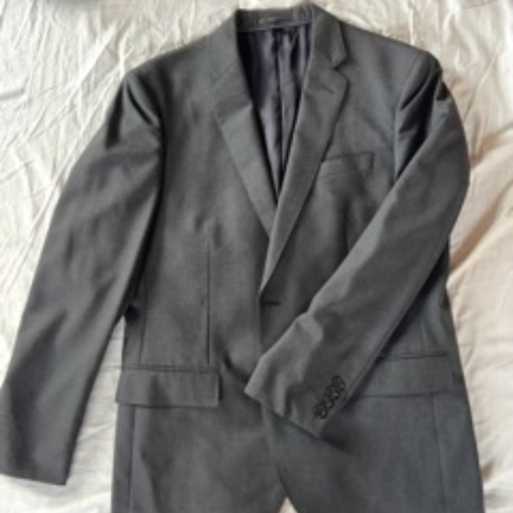 J. Crew Men's Suit Jacket (Crosby) Blazer - 41R - Grey/Blue